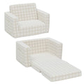 Delta Children Checkered Cozee Flip-Out Chair Cream