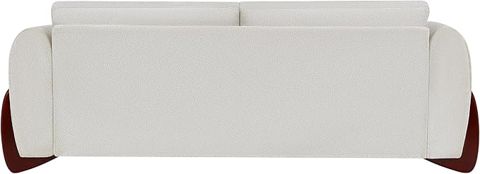 Christopher Knight Home Taki 89 Inches Sofa Couch Cozy Chenille Upholstered 3-Seater Sofa Wood Frame Couches Comfy Home Sofa Living Room and Office Lounge Seating with Armrests Beige