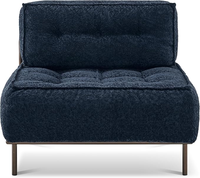 MCombo Modular Sofa Couch with Removable Cushion Accent Sofa Chair Upholstered Sofa for Living Room Apartment Office (Blue Middle Seat)