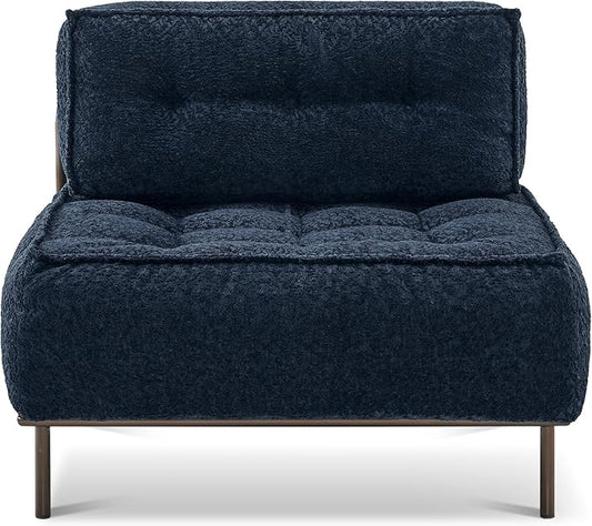 MCombo Modular Sofa Couch with Removable Cushion Accent Sofa Chair Upholstered Sofa for Living Room Apartment Office (Blue Middle Seat)