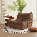 N&ampV Fireside Chair Mid Century Armless Floor Sofa Soft Premium Corduroy Floor Lounge Chair Foam Sofa Accent Chair for Living Room Bedroom and Office Brown Sugar