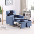 Convertible Sleeper Sofa Chair Bed3-in-1 Sleeper Chair Bed with PillowPull Out Single Armchair Sofa Bed with Adjustable Backrest Multi-Functiona Lounge Chair for Living Room (Blue)