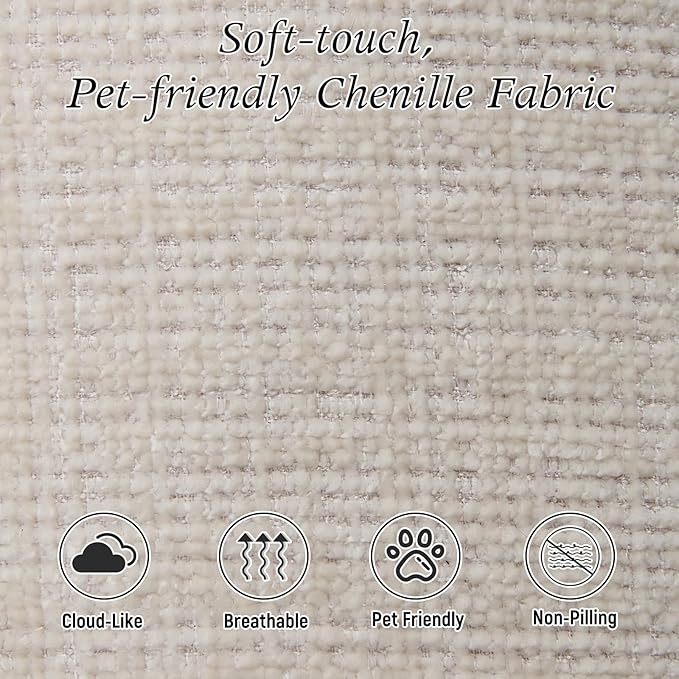 81'' Cloud Couches for Living Room Comfy Circle Round Couch Bed with 14 Pillows Upholstered Boneless Couch Oversized Chaise Lounge Chair Indoor Extra Wide Round Daybed Floor Sofa (White)