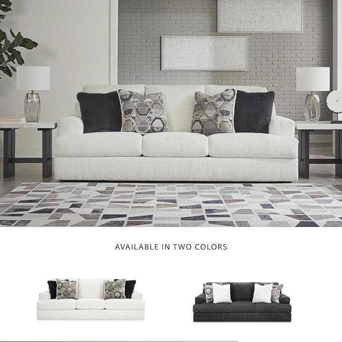 Signature Design by Ashley Karinne Coastal Sofa with Non-skid Legs White