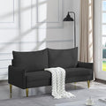66.9“ Loveseat SofaModern Small Couches for Small SpacesSolid Wood LegsMini CouchMini loveseat with 2 PillowsSuitable for Living Room Bedroom Apartment (Dark Grey)