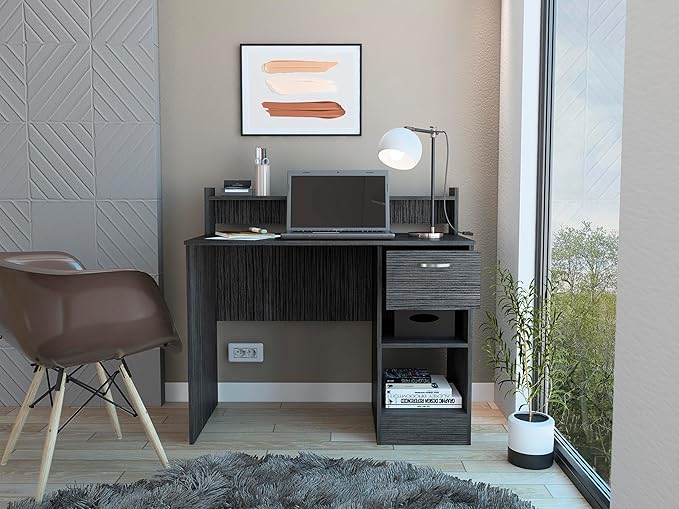Writing Computer Desk Study Desk Work Desk Multiple Shelves One Drawer for Study and Home Office