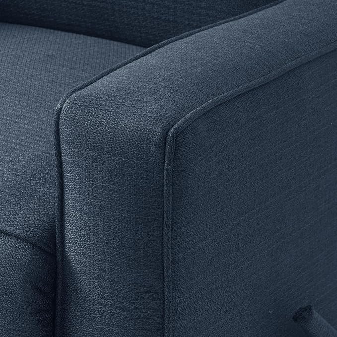 Harkawon Swivel Rocker Recliner Chair Glider Rocker Recliner Rocking Chairs Nursery Fabric Chair with High Back Deep Seat for Living Room Bedroom Blue