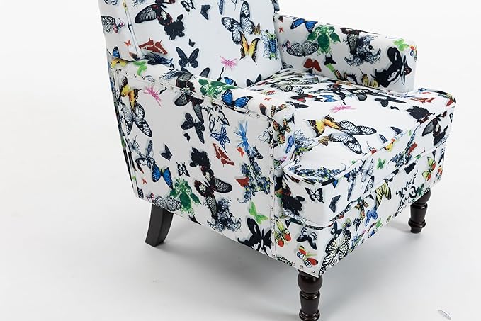 Modern Comfortable Reading ChairElegance Classic ArmchairRefined Stylish Decorative Chair for ApartmentLiving RoomBedroomReception AreaWhite