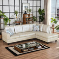 L-Shaped Combination Sofa Set Luxurious Synthetic Leather Living Room Sofa Suitable for Living Rooms Bedrooms Apartments and Offices