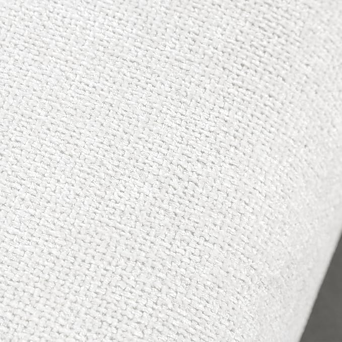 Furniture of America Tatiana Modern Chenille Modular Wedge Ottoman for Living Room Office Free-Combined FSC &amp Oeko TEX Certified White
