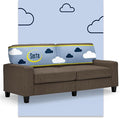 Serta Palisades 78 Track Arm Sofa Easy Care Polyester Soft Pillow Back Pocket Coil Seat Cushions Removable Covers Loveseat or Couch for Small Spaces Living Rooms or Bedrooms Brown