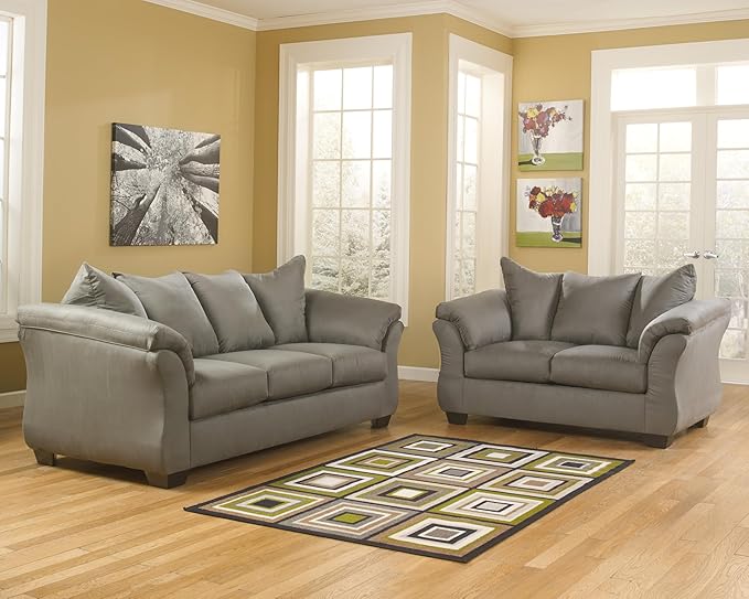 Signature Design by Ashley Darcy Casual Plush Loveseat Grayish Brown