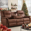 Loveseat Recliner Sofa Flip Middle Backrest Design 3 Seat Reclining Sofa with Storage Drawer Performance Fabric Reclining Couch with Storage USB Port Manual Couch for Living Room RVs
