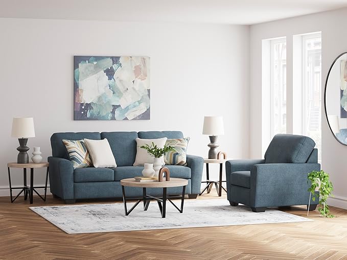 Signature Design by Ashley Cashton Modern Upholstered Chair Blue