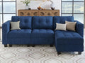 Belffin Modular Sectional Sofa L Shaped Sofa Couch with Storage Seats Convertible Sectional Couch Modular Sofa with Reversible Chaise Fabric Blue