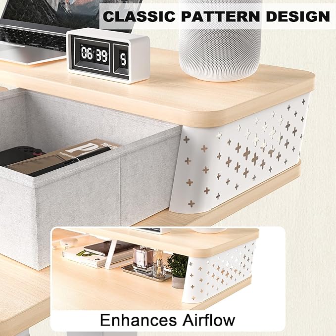 Electric Standing Desk with 2 Drawers 55 x 24 Adjustable Height Computer Desk Ergonomic Sit Stand Desk for Home Office (Nature)
