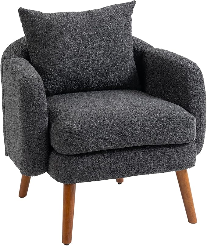 Wood Frame Armchair Modern Accent Chair Lounge Chair for Living Room