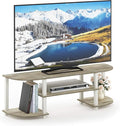 Furinno Turn-S-Tube Wide TV Entertainment Center Sonoma Oak/White 47. 25x13. 4x15. 9