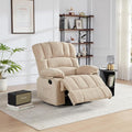 WILLOVE Oversized Rocker Recliner Chair Rocking Recliners Overstuffed Soft Big Man Manual Recliner Extra Large Living Room Chair 350 LBS CapacitySandy Normal
