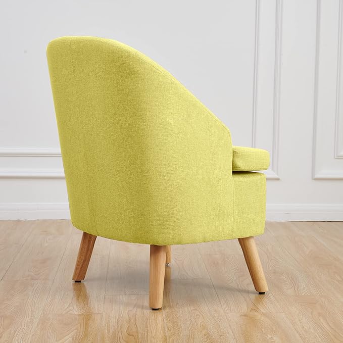 Accent Upholstered Club Cute Light Green Tub Chairs with Barrel Style Comfortable Round Side Sofa Chair Sitting Sofa Chair for Living Room Bedroom Small Spaces