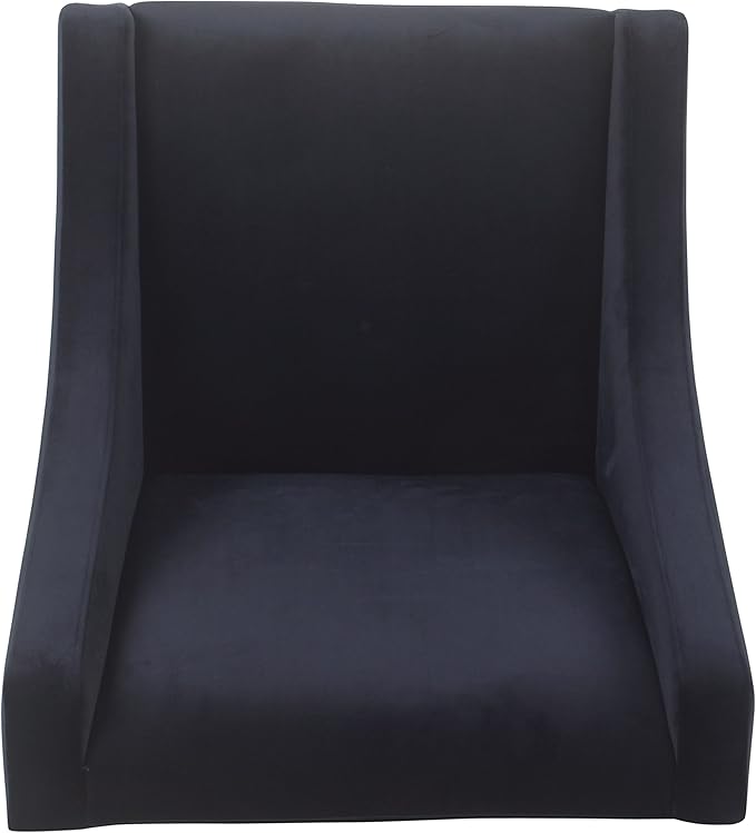 Homepop Home Decor | Upholstered Classic Swoop Arm Accent Chair | Accent Chairs for Living Room &amp Bedroom | Decorative Home Furniture Navy