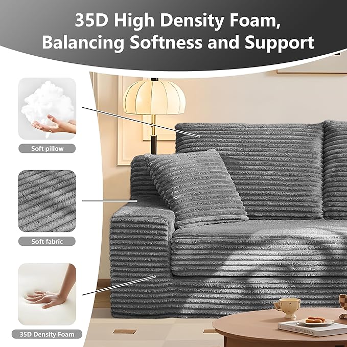 70.9'' Loveseat Sofa 2 Seater Flannel Fabric Loveseat Couches Comfy Upholstered Modern Leisure Love Seat Couch with 2 Pillow Convertible Sofa Bed for Bedroom Office Living Room