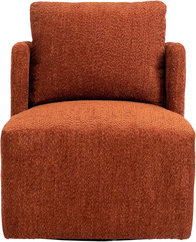 Swivel Barrel Chair Comfy Round Accent Sofa Chair for Living Room 360 Degree Swivel Barrel Club Chair Leisure Arm Chair for Nursery Hotel Bedroom Office Lounge