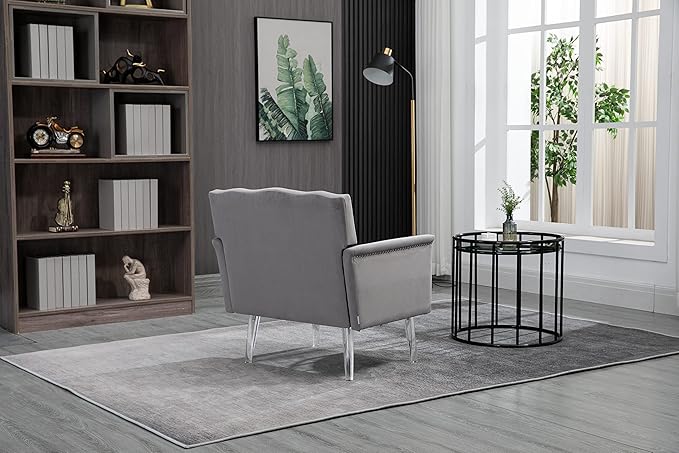 Accent ChairLiving Room Chair Leisure Single Sofa with Acrylic feet