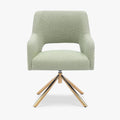 WestinTrends Genevieve Mid-Century Modern Wide Boucle Swivel Accent Arm Chair Desert Sage