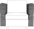 GAOMON Chenille Armrest Module for Modular Sectional Sofa 90°-180° Adjustable Sofa Armrest A Pair of Couch Armrests for Sectional Sleeper Sofa Gray