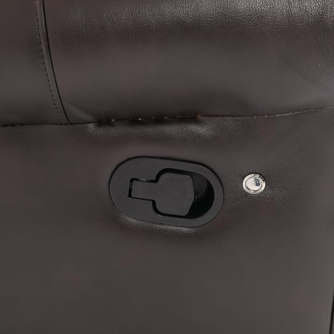 ERYE Manual Recliner Chair with LED Light Strip for Living Room Bedroom Manual Reclining Home Theater Seating Armchair Faux Leather Tufted