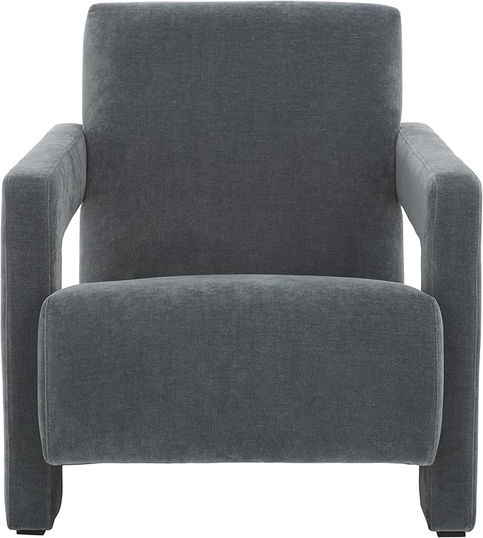SAFAVIEH Couture Collection Taylor Modern Navy Velvet Upholstered Accent Chair (Fully Assembled)