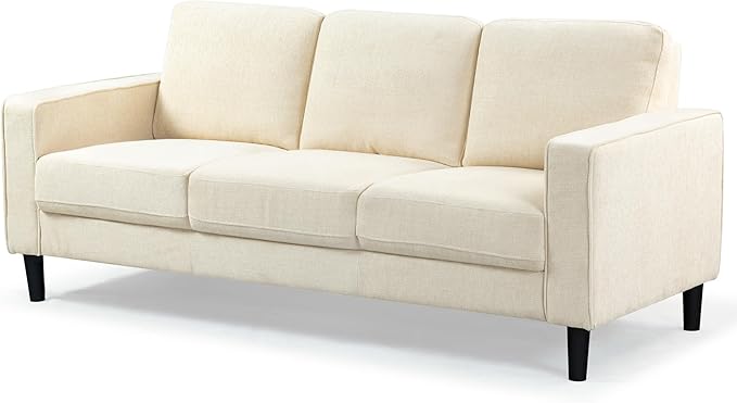 SAFAVIEH Couture Furniture Collection Felicianya Modern Cream 3-Seater Sofa