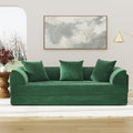 XVD 79 Boneless Sleeper Sofa Bed Convertible Futon Couch with Pillows and Storage Pocket Pull Out Compressed Sofa for Living Guest Room Bedroom Green