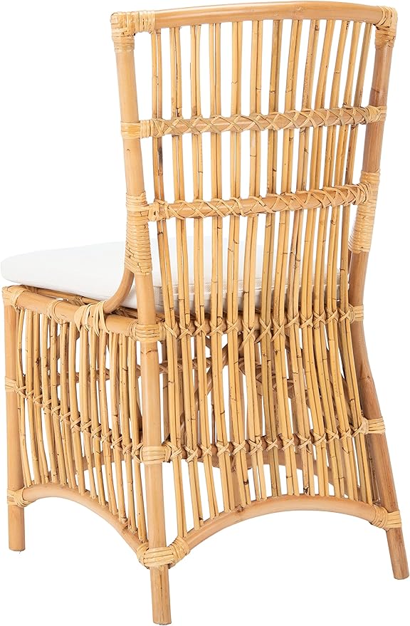 Safavieh Home Collection Erika Rattan Cushion (Set of 2) Accent Chair Natural/White