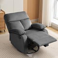 Swivel Rocker Recliner Rocking Small Reclines for Small Spaces Velvet Single Recliner Chair Sofa for Living Room Nursery Bedroom Dark Grey