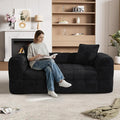 66.5 Loveseat Boneless CouchComfy Cloud Sectional Sofa with Deep SeatModern Upholstered Chenille Love Seat Sofa Small Couches for Living Room No Assembly Required Tufted Sofas Black