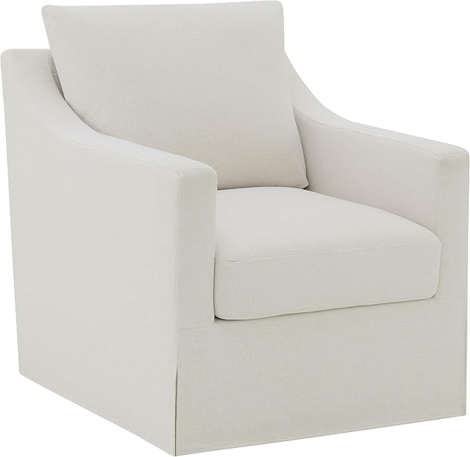 Coaster Home Furnishings - Winter - Wood - Upholstered Accent Chair with Sloped Arms Removable Seat Cushion and 360-Degree Swivel - Living Room - Beige - 904133
