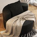 37.4 Oversized Chaise Lounge Boneless Round Chair Cloud Chair Indoor Upholstered Corduroy Deep Seat Sofa Accent Chair No Assembly Required for Living Room Bedroom Apartment