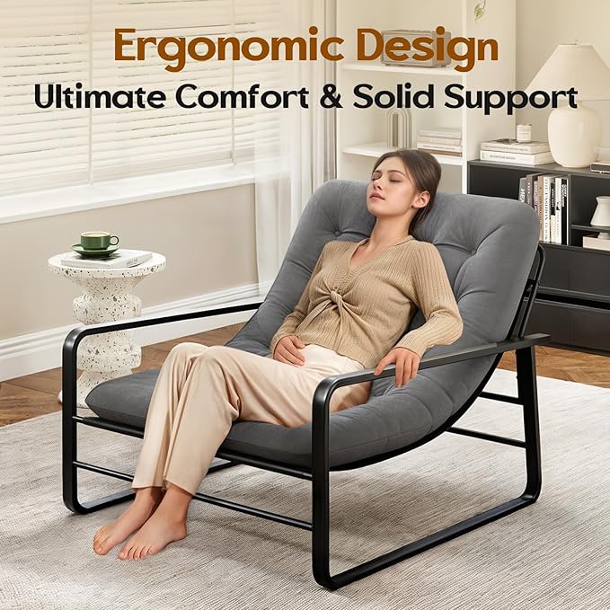 Soohow Accent Chair Sherpa Arm Chair for Living Room Mid Century Modern Accent Chairs Boucle Reading Bedroom Chair