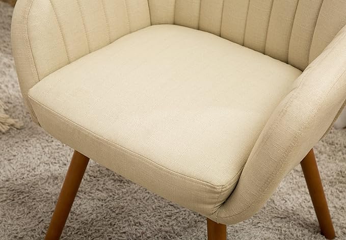Roundhill Furniture Tuchico Contemporary Fabric Accent Chair Arm Rest Tan