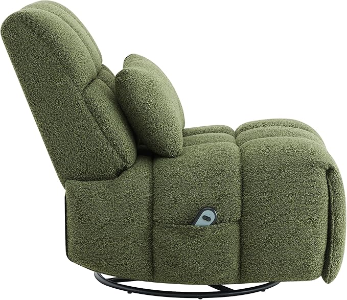 Watson &amp Whitely Oversized Power Recliner Chair for Adults Swivel Rocker Recliner Chair with Lumbar Support Ultra-Comfy Glider Recliner for Living Room Theater Seating Single Sofa Olive