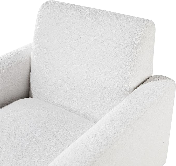 Caius Modern Arm Chair: Fabric Upholstery Pocket Spring Comfort Tapered Wood Legs for Living Room
