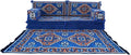 arabicsofa 8 Inch Thick Royal Blue Arabic Floor Cushion – Handmade Modular Majlis Seating with Backrest Pillows