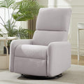 360° Rocking Chair Nursery Rocker Chair with Side Pockets Glider Nursing Chair with Steel Structure Base Small Chair for Small Spaces Sherpa Swivel Accent Chairs for Living Room Nursing
