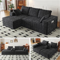 96 Cloud Sectional Couch with L-Shape Chaise4 Seat Modern Modular Sofa with Side PocketsUpholstered Couches for Living Room Bedroom Boneless CouchNo Assembly Required
