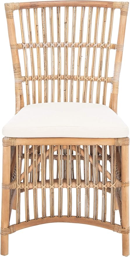 Safavieh Home Collection Erika Rattan Cushion (Set of 2) Accent Chair Grey White Wash/White