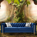 Chesterfield Modern Tufted Velvet Living Room Sofa with High Armrest and Metal Legs Decor 84.25''W 3 Seater Couch Couches Furniture for Bedroom Office (Blue)
