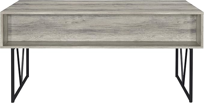 Coaster Home Furnishings Analiese Rustic 63-Inch 4-Drawer Home Office Computer Writing Desk Study Table with Storage Engineered Eco-Friendly Wood Look Laminate Sturdy Steel Grey Driftwood 801999