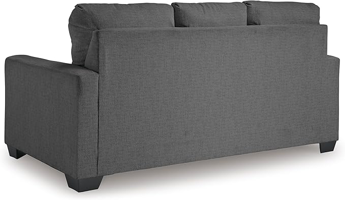Signature Design by Ashley Rannis Casual 2-in-1 Sofa Sleeper with Folding Gel Memory Foam Mattress Full Gray